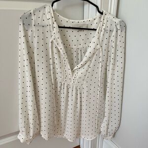 Loft xsp polka dot sheerish blouse